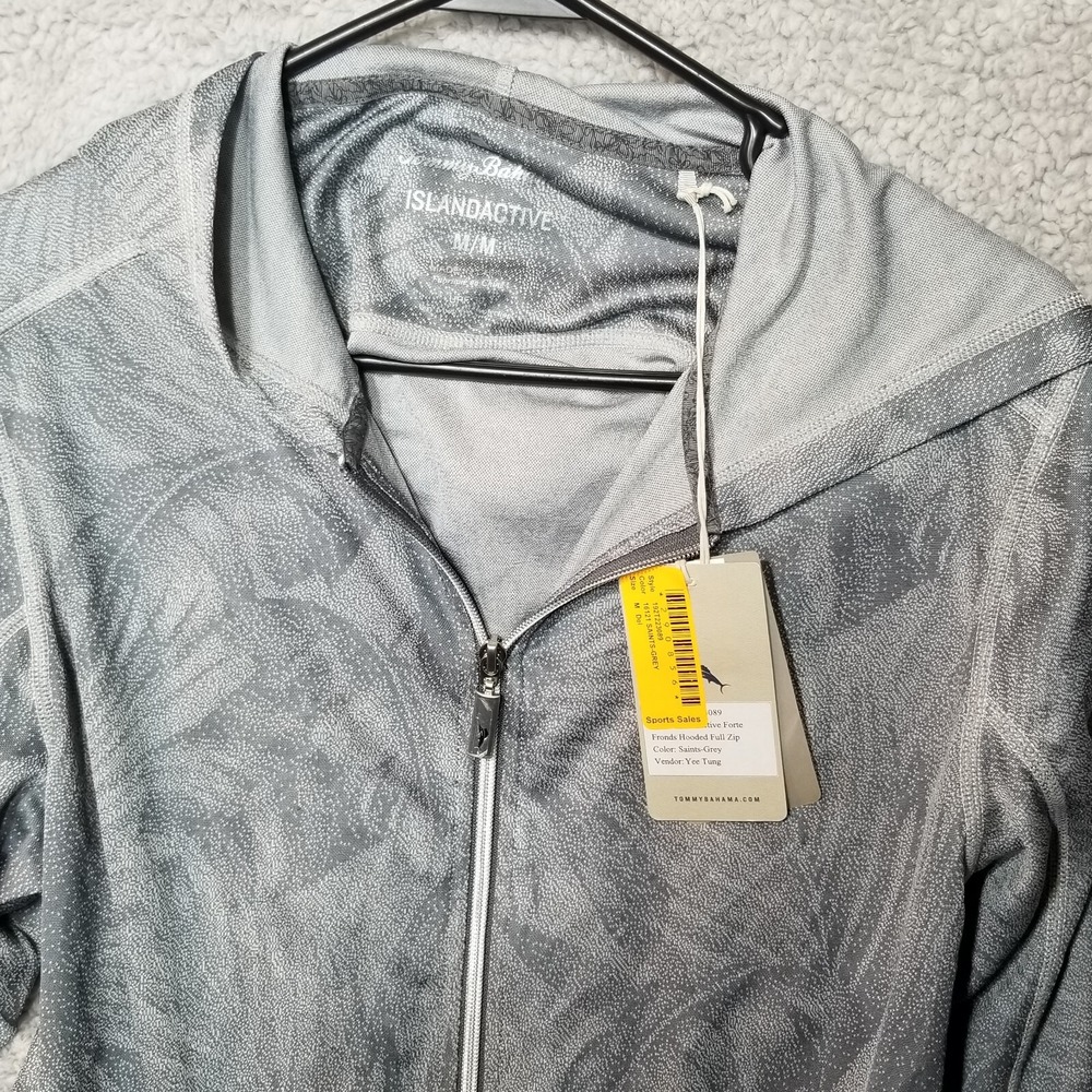Tommy Bahama‎ New Orleans Saints IslandZone Performance Hoodie Pullover Gray Med - Picture 3 of 8